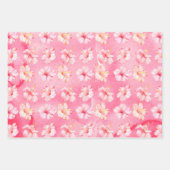 Tropisch meisje Roze Peach Hibiscus Flower Inpakpapier Vel (Voorkant 3)
