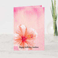 Tropisch meisje Roze Peach Hibiscus Flower