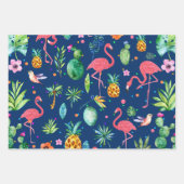 Tropisch Melody Pattern vogels & bloemen Inpakpapier Vel (Voorkant 2)