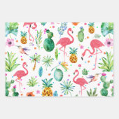 Tropisch Melody Pattern vogels & bloemen Inpakpapier Vel (Voorkant)