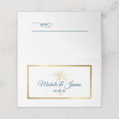 Tropisch Metallic Goud Palm Beach Bruiloft (Buitenkant ongevouwen)