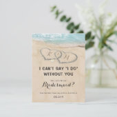 Tropisch, mijn Bridesmaid. | Beach Destination Kaart (Staand voorkant)