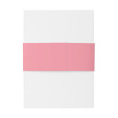 Tropisch Minimalistische Roze Zwarte Zomer Bruilof Uitnodigingen Wikkel (Achterkant Voorbeeld)