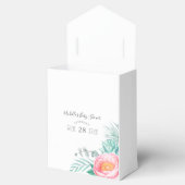 Tropisch Mint Floral Baby shower Bedankdoosjes (Geopend)