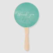 Tropisch Mint Floral Baby shower Handwaaier (Achterkant)