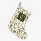 Tropisch monogram naam kleine kerstsok (Voorkant (Hangend))