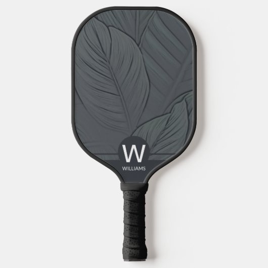 Tropisch monogram pickleball paddle (Voorkant)