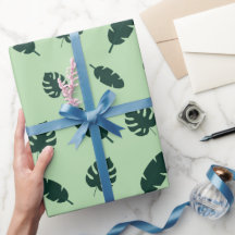 Tropisch Monstera en Palmbladeren Naadloos Patroon