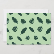 Tropisch Monstera en Palmbladeren Naadloos Patroon