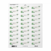 Tropisch Monstera Fantasienaam & goud Etiket (Full Sheet)