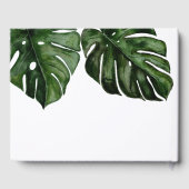 Tropisch Monstera Green Leaf Wedding Guestbook Gastenboek (Achterkant)