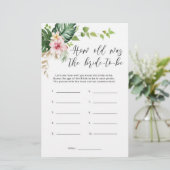 Tropisch monstera Hoe oud was de bruid om te worde (Staand voorkant)