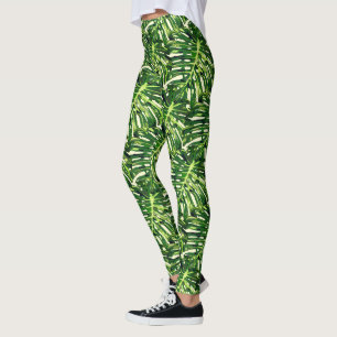 Tropisch Monstera laat Leggings exotische Feestdag