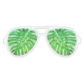 Tropisch Monstera Leaf Aviator Zonnebril (Voorkant)