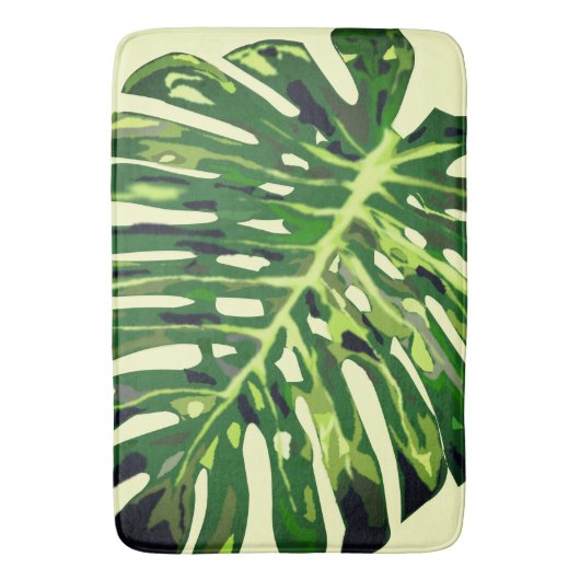 Tropisch Monstera Leaf Badmat (Voorkant Verticaal)