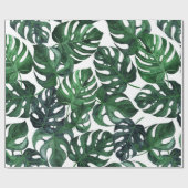 Tropisch Monstera Leaf Gift Wrap Cadeaupapier (Vlak)