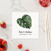 Tropisch Monstera Leaf | Greenery Wedding Servet (Insitu)