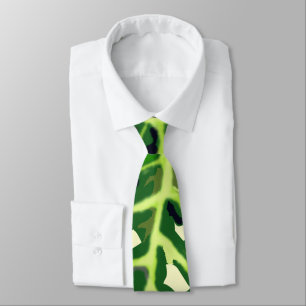 Tropisch Monstera Leaf Stropdas Summer Party Time