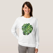 Tropisch Monstera Leaf T-Shirt - Vacking (Voorkant volledig)