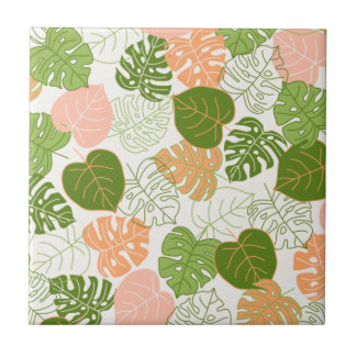 Tropisch Monstera Leaf Tegeltje