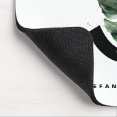 Tropisch Monstera Letter S Monogram op maat Muismat (Hoek)