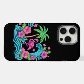 Tropisch Neon Flamingo iPhone Hoesje (Achterkant horizontaal)