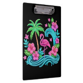 Tropisch Neon Flamingo Klembord (Rechts)