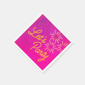 Tropisch Neon Miami Verlovingsfeestje Servet (Hoek)