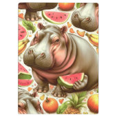 tropisch nijlpaardpatroon klembord (Achterkant)