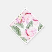 Tropisch oasis roze groen Hawaïaans Vrijgezellenfe Servet (Hoek)