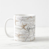 Tropisch oceaanstrand Zeester Bruiloft Koffiemok (Links)