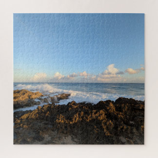 Tropisch oceaanzicht met Hawaiaanse lavasteenfoto Legpuzzel
