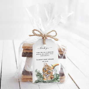 Tropisch Oerwoud Baby Dieren BABY SHOWER Cadeaulabel