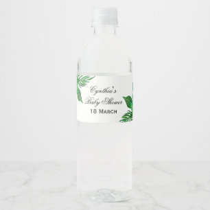 Tropisch Oerwoud Baby shower Waterfleswikkelaar Waterfles Etiket