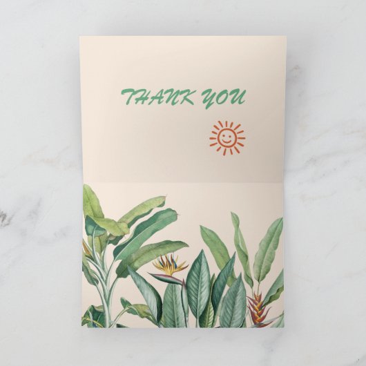 Tropisch Oerwoud bananenboom Strelitzia Dank u wel Kaart (Binnen)