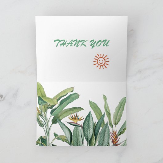 Tropisch Oerwoud bananenboom Strelitzia Dank u wel Kaart (Binnen)