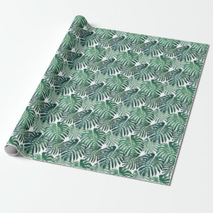 Tropisch Oerwoud bladeren bloemenachtergrond Cadeaupapier