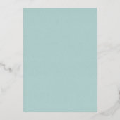 Tropisch oerwoud blauw modern blauw, behalve datum folie uitnodiging (Achterkant)