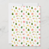 Tropisch Oerwoud Bloemen Baby shower Wensen voor B Kaart (Achterkant)