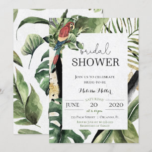 Tropisch Oerwoud — Bridal Shower Invitation Kaart