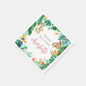 Tropisch Oerwoud Dieren Kids Verjaardagsfeest Servet (Hoek)