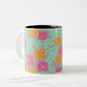 Tropisch Oerwoud Floral Mok (Voorkant links)