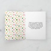 Tropisch Oerwoud Floral Vrijgezellenfeest Bedankkaart (Binnen)