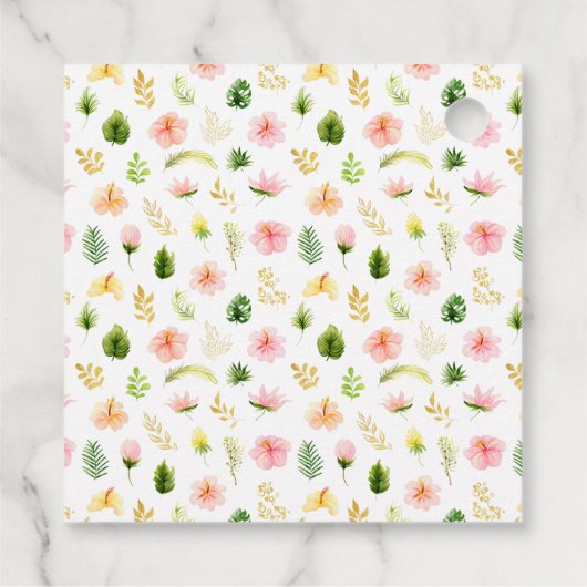 Tropisch Oerwoud Floral Vrijgezellenfeest Dank u Bedankjes Labels (Achterkant)