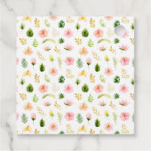 Tropisch Oerwoud Floral Weddenschap Bedankt Bedankjes Labels (Achterkant)