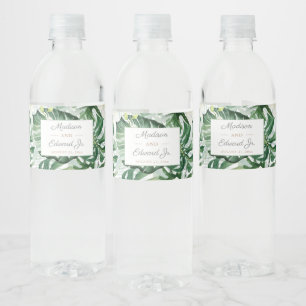 Tropisch Oerwoud Greenery Vrijgezellenfeest Waterfles Etiket
