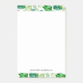 Tropisch Oerwoud Groen Wit Monstera Palmbladeren Post-it® Notes (Voorkant)