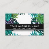Tropisch Oerwoud laat moderne elegante professiona Afsprakenkaartje (Voorkant)