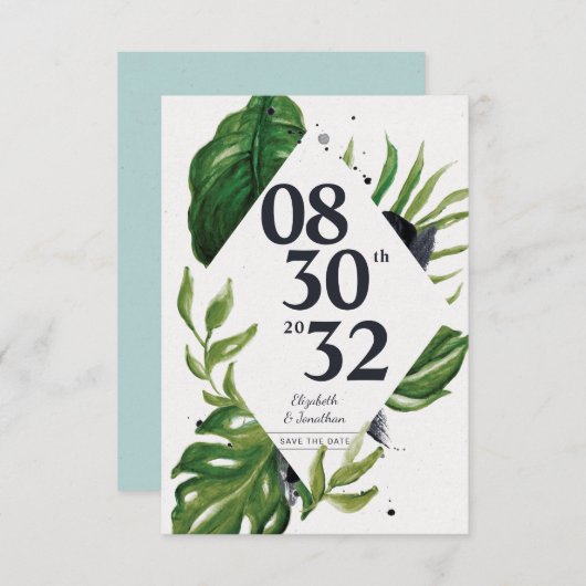 Tropisch oerwoud leaft modern wit, behalve de datu (Voorkant / Achterkant)