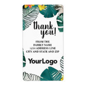 Tropisch Oerwoud Logo Bedrijf Professional Busines Etiket (Voorkant)